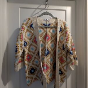 Colorful Geometric Women's Cardigan/Kimono